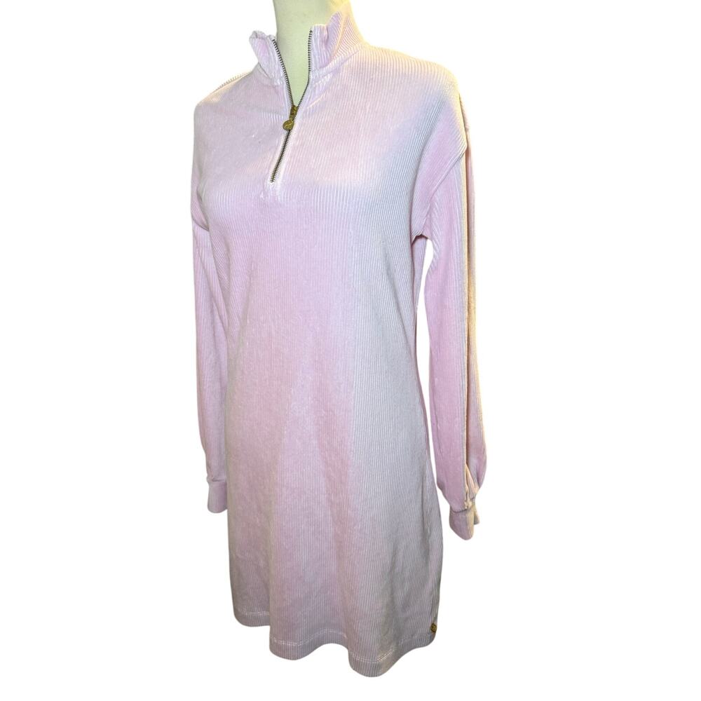 Scotch & Soda Amsterdam Ribbed Corduroy Quarter Zip Dress, Pink, Girls Size 16